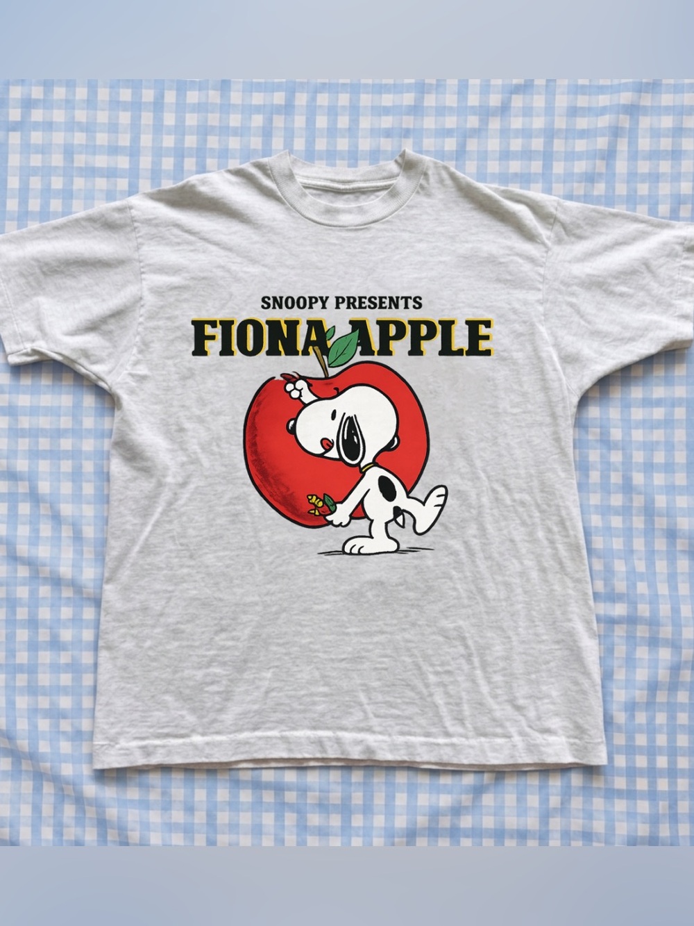 Snoopy Presents Fiona Apple Graphic Tee, Gildan White Shirt, Vintage Style